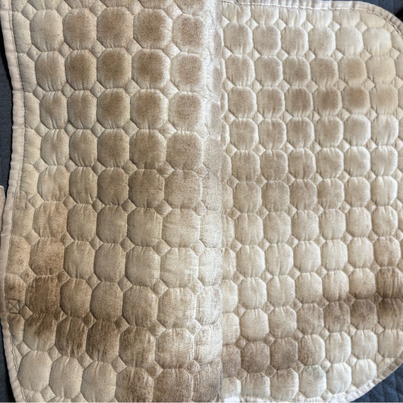 Cream Quilted Equiline shock absorber English pad - Picture 4 of 4